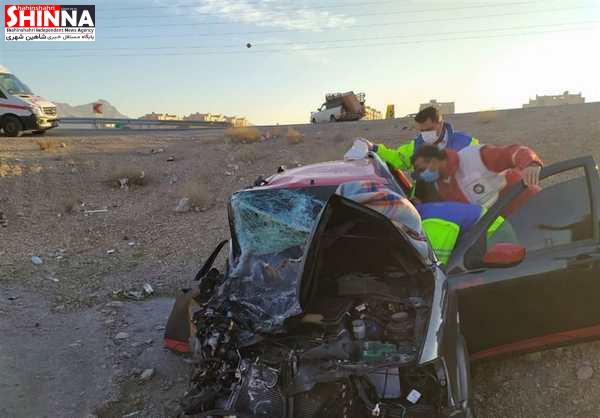 تصادف مرگبار مینی بوس دانشجویان شاهین شهری دانشگاه آزاد خمینی شهر