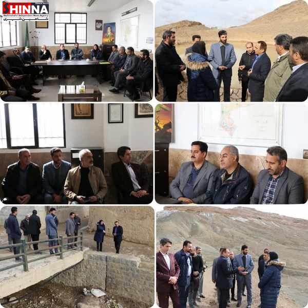 بازدید مسئولین شهرستانی واستانی از روستای سه شاهین شهر اصفهان در جهت تصمیم گیری برای رفع موارد حادثه خیز