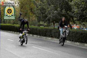 برخورد پلیس با موتور سواران متخلف