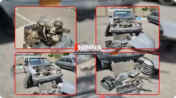 دستگیری سارقان خودرو حین اوراق کردن خودر در شهر گرگاب توسط پلیس شاهین شهر